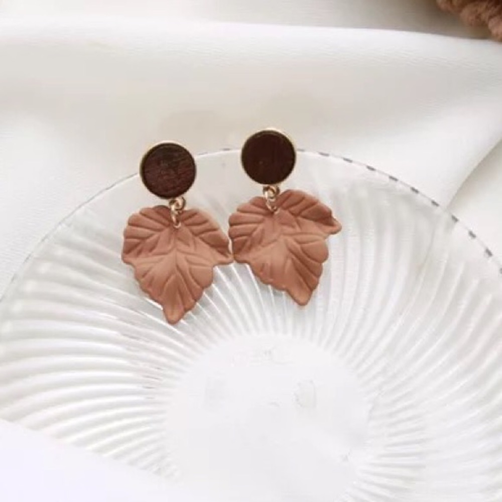 ⭐️Orange Maple Fabric Earrings